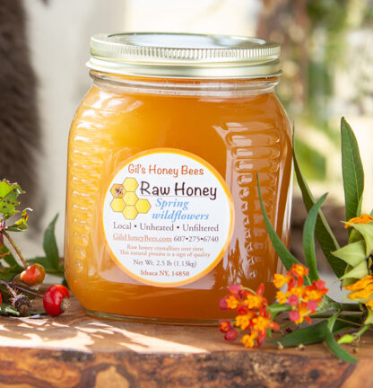 2.5 lb spring wildflowers raw honey